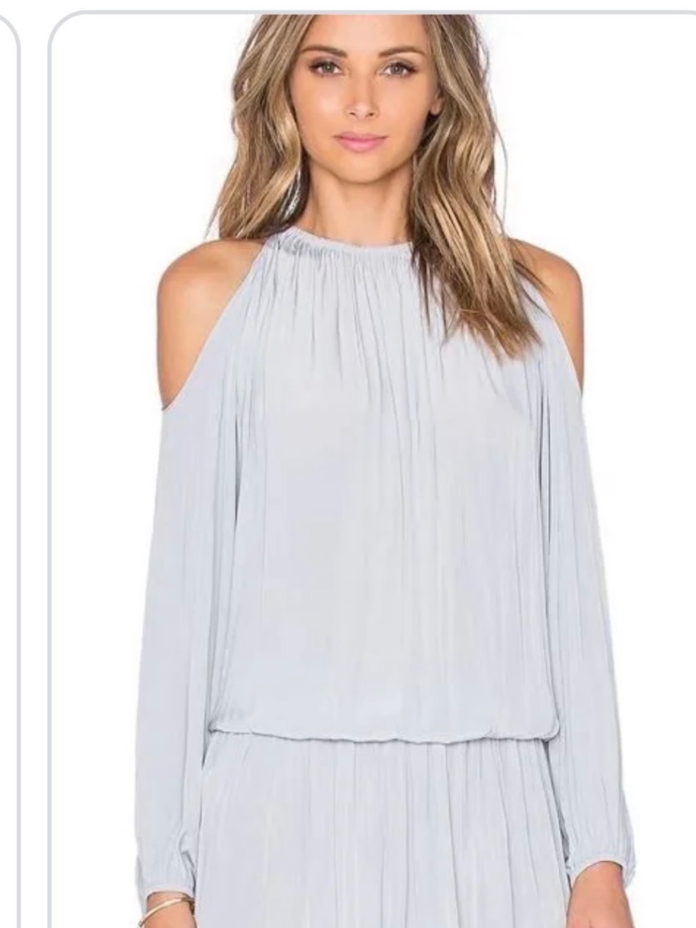 Ramy Brook light gray  cold shoulder dress